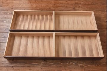 中古　北海道民芸家具　特注品　奥行のある仕様の整理タンス(チェスト)