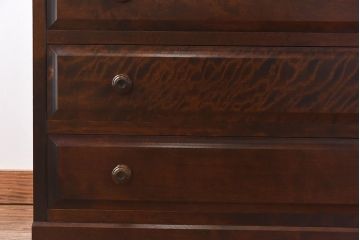 中古　北海道民芸家具　特注品　奥行のある仕様の整理タンス(チェスト)
