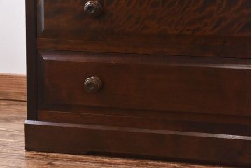 中古　北海道民芸家具　特注品　奥行のある仕様の整理タンス(チェスト)