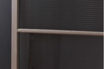 ペイント家具　シャビーシックな風合いのフィックス窓2枚セット(明かり取り、明り取り、はめ殺し窓、建具)(1)(R-028022)