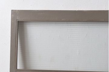 ペイント家具　シャビーシックな風合いのフィックス窓2枚セット(明かり取り、明り取り、はめ殺し窓、建具)(1)(R-028022)