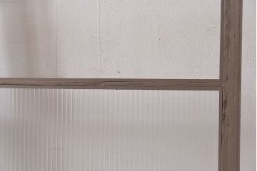 ペイント家具　シャビーシックな風合いのフィックス窓2枚セット(明かり取り、明り取り、はめ殺し窓、建具)(1)(R-028022)