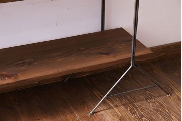 ラフジュオリジナル 薄型アイアンラック【中】(オープンシェルフ、陳列棚、飾り棚)(1)