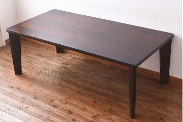 中古　北海道民芸家具　#404 すっきりとしたフォルムの高座卓(ダイニングテーブル、机)