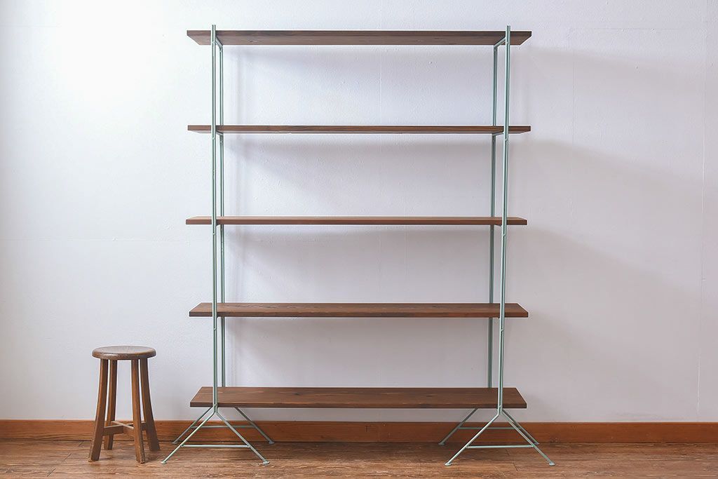 ラフジュオリジナル ペイントアイアンラック【小】(オープンシェルフ、陳列棚、飾り棚)