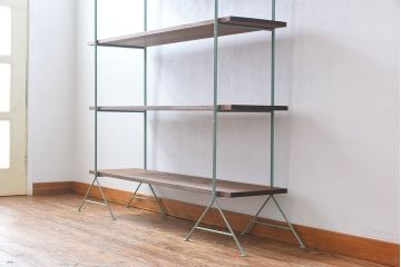 ラフジュオリジナル ペイントアイアンラック【小】(オープンシェルフ、陳列棚、飾り棚)