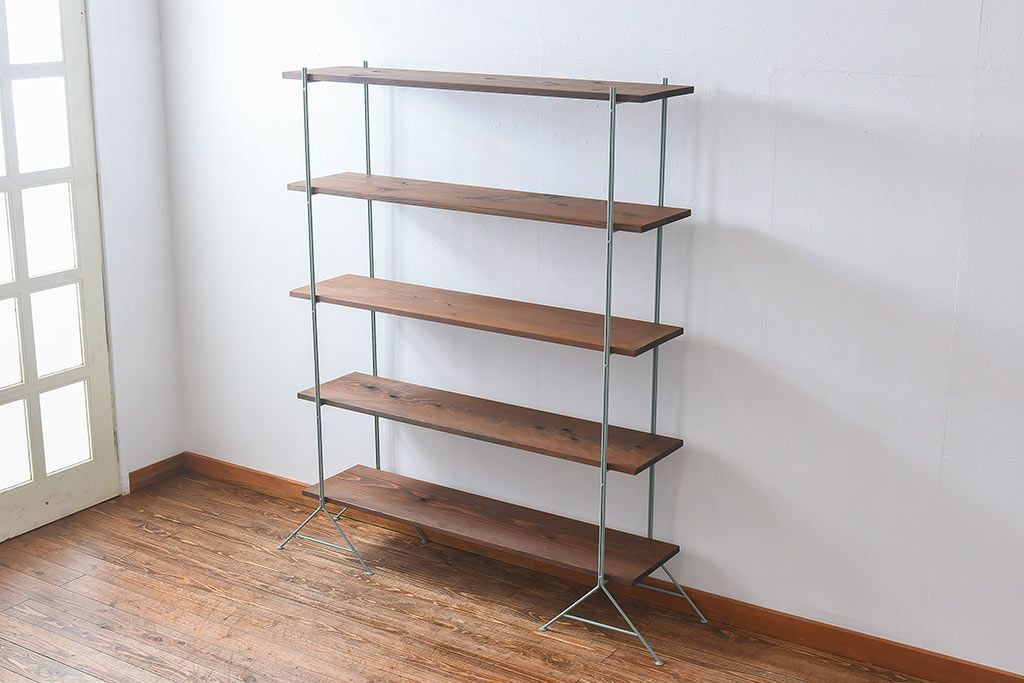 ラフジュオリジナル ペイントアイアンラック【小】(オープンシェルフ、陳列棚、飾り棚)