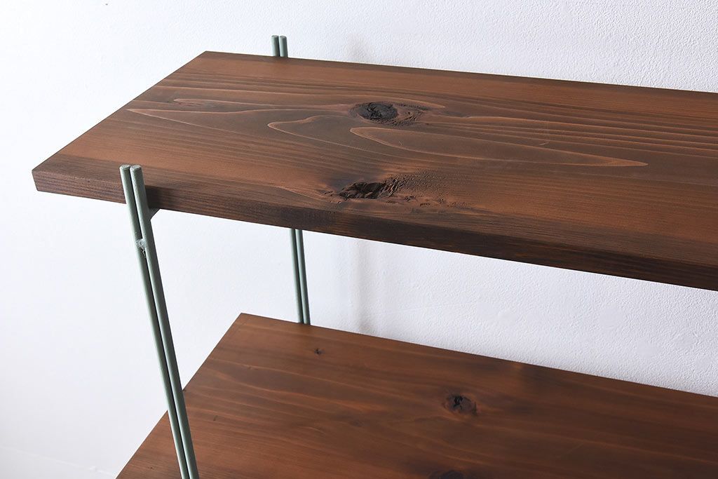 ラフジュオリジナル ペイントアイアンラック【小】(オープンシェルフ、陳列棚、飾り棚)