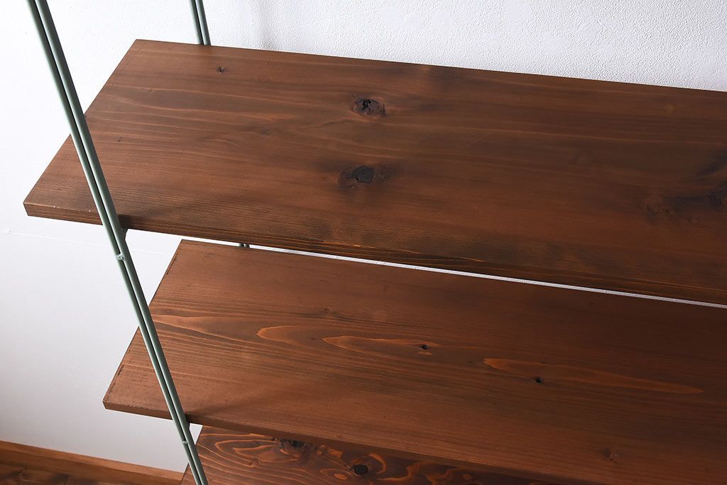 ラフジュオリジナル ペイントアイアンラック【小】(オープンシェルフ、陳列棚、飾り棚)