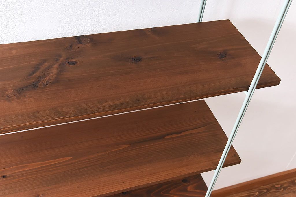 ラフジュオリジナル ペイントアイアンラック【小】(オープンシェルフ、陳列棚、飾り棚)