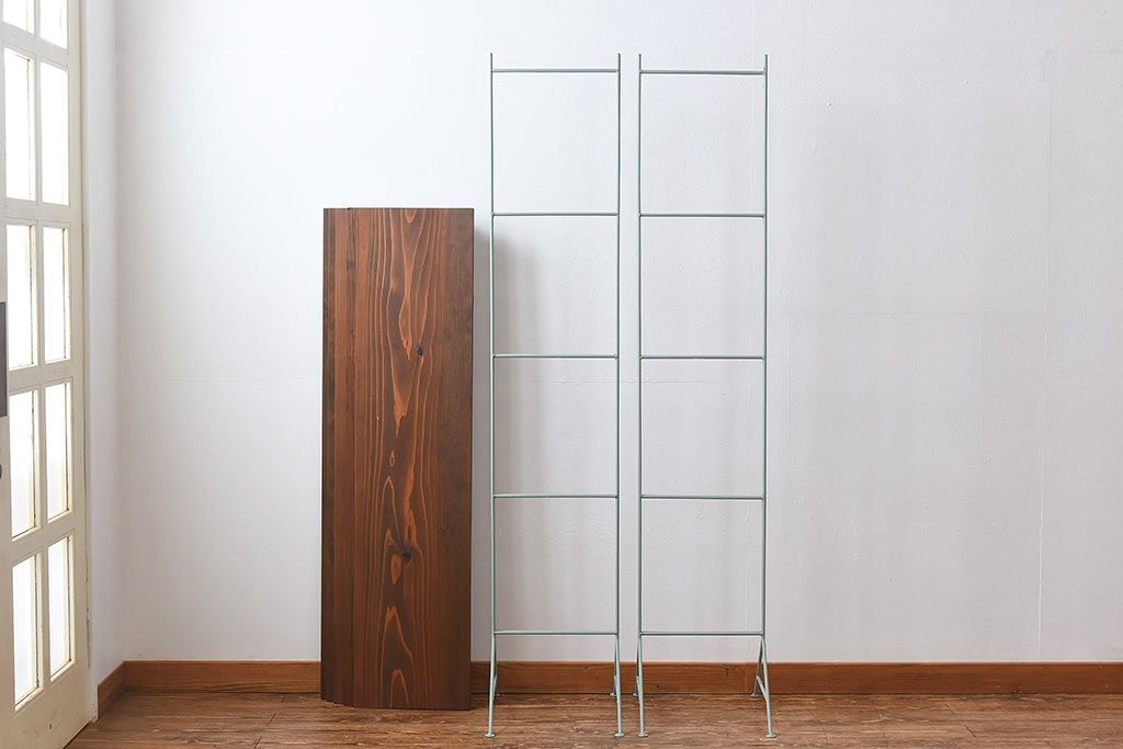 ラフジュオリジナル ペイントアイアンラック【小】(オープンシェルフ、陳列棚、飾り棚)