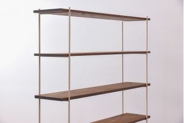 ラフジュオリジナル 薄型アイアンラック【中】(オープンシェルフ、陳列棚、飾り棚)(3)