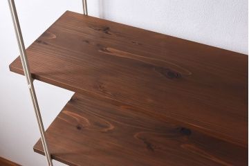 ラフジュオリジナル 薄型アイアンラック【中】(オープンシェルフ、陳列棚、飾り棚)(3)