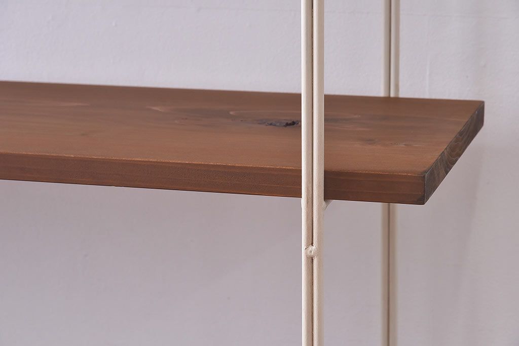 ラフジュオリジナル 薄型アイアンラック【中】(オープンシェルフ、陳列棚、飾り棚)(3)