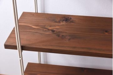 ラフジュオリジナル 薄型アイアンラック【中】(オープンシェルフ、陳列棚、飾り棚)(3)