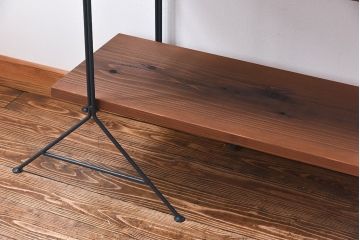 ラフジュオリジナル 薄型アイアンラック【大】(オープンシェルフ、陳列棚、飾り棚)(2)