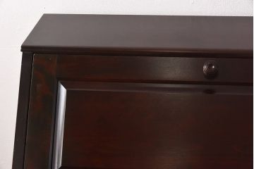 北海道民芸家具　高級感あふれるライティングビューロー(机、引き出し)(定価約34万円)