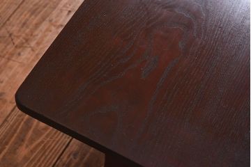 アンティーク家具　和製アンティーク　栗材　味わいある古い木の角ちゃぶ台(座卓)