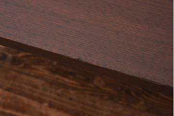 アンティーク家具　和製アンティーク　栗材　味わいある古い木の角ちゃぶ台(座卓)