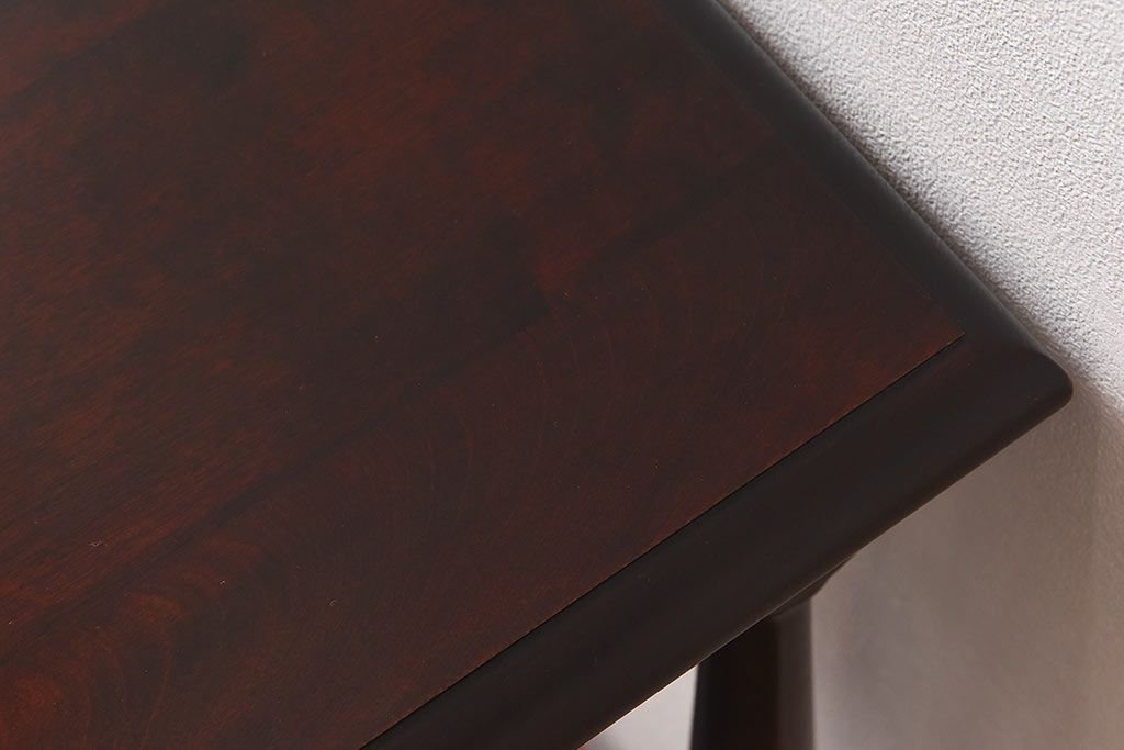 アンティーク雑貨　【O様ご成約品】中古　北海道民芸家具　HM853　落ち着きある色味と上品なデザインが魅力のサイドテーブル(花台)