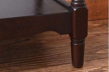 アンティーク雑貨　【O様ご成約品】中古　北海道民芸家具　HM853　落ち着きある色味と上品なデザインが魅力のサイドテーブル(花台)