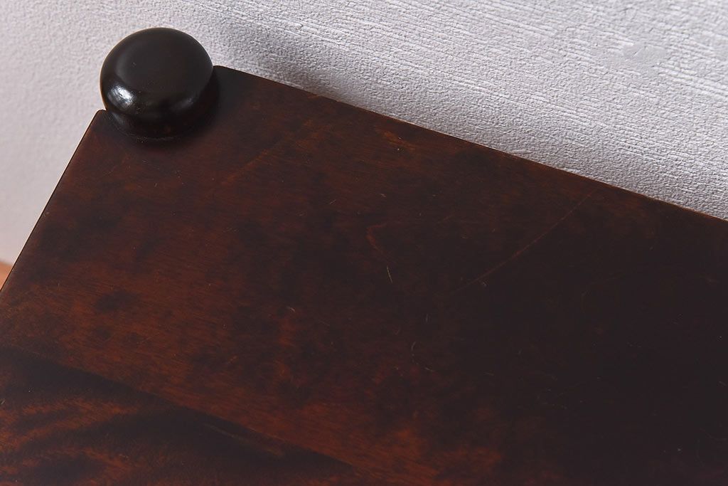 アンティーク雑貨　ビンテージ　北海道民芸家具　シンプルな小振りのスツール(花台、サイドテーブル)