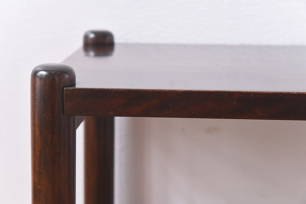 アンティーク雑貨　ビンテージ　北海道民芸家具　シンプルな小振りのスツール(花台、サイドテーブル)