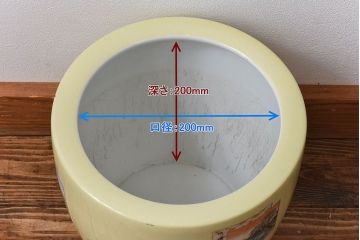 和製アンティーク　オールドノリタケ　日陶(則武)　「東海道五十三次」火鉢(瀬戸火鉢、Noritake、noritake、NORITAKE、手あぶり、鉢カバー、傘立て、ディスプレイ)(1)(R-028057)