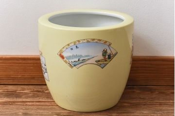 アンティーク雑貨　オールドノリタケ(日陶)　「東海道五十三次」火鉢(手あぶり、鉢カバー、傘立て)(2)