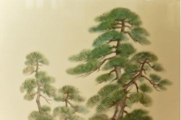 和製アンティーク　オールドノリタケ　日陶(則武) 　松の図が印象的な火鉢(瀬戸火鉢、Noritake、noritake、NORITAKE、手あぶり、鉢カバー、ディスプレイ)(R-028061)