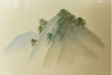 和製アンティーク　オールドノリタケ　日陶(則武) 　松の図が印象的な火鉢(瀬戸火鉢、Noritake、noritake、NORITAKE、手あぶり、鉢カバー、ディスプレイ)(R-028061)