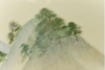 和製アンティーク　オールドノリタケ　日陶(則武) 　松の図が印象的な火鉢(瀬戸火鉢、Noritake、noritake、NORITAKE、手あぶり、鉢カバー、ディスプレイ)(R-028061)