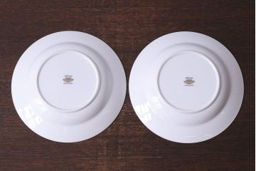 アンティーク雑貨　中古　ノリタケ(Noritake、則武)　可憐な花柄が魅力のスープ皿(洋食器)2枚セット(2)