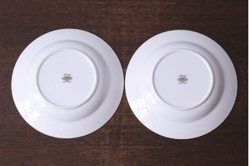 アンティーク雑貨　中古　ノリタケ(Noritake、則武)　可憐な花柄が魅力のスープ皿(洋食器)2枚セット(3)