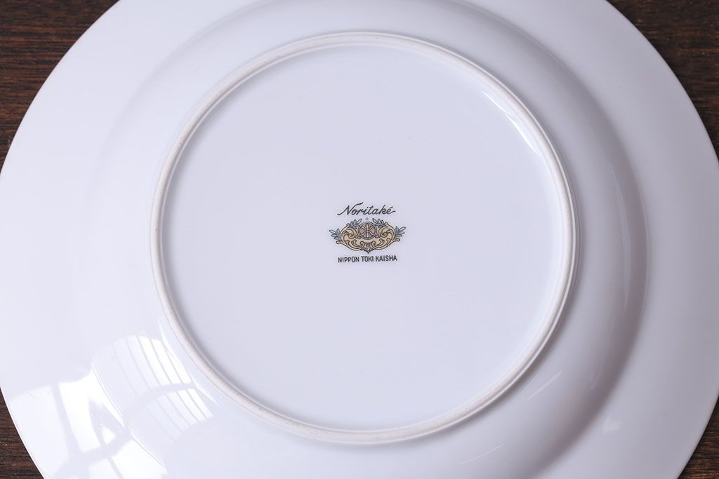 アンティーク雑貨　中古　ノリタケ(Noritake、則武)　可憐な花柄が魅力のスープ皿(洋食器)2枚セット(3)