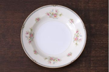 中古　ノリタケ(Noritake、則武)　可憐な花柄が魅力のスープ皿(洋食器)2枚セット
