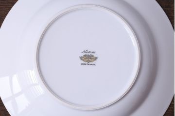 中古　ノリタケ(Noritake、則武)　柔らかな色味と花柄が愛らしいスープ皿(洋食器)2枚セット