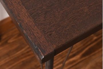 古材をリメイク!古材の質感が味わい深い鉄脚テーブル(作業台)