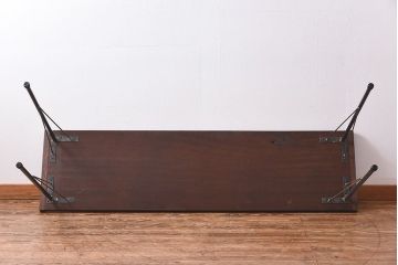 古材をリメイク!古材の質感が味わい深い鉄脚テーブル(作業台)