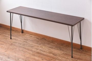 古材をリメイク!古材の質感が味わい深い鉄脚テーブル(作業台)