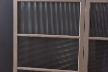 ペイント家具　シャビーシックな風合いのフィックス窓2枚セット(明かり取り、はめ殺し窓、建具)(1)
