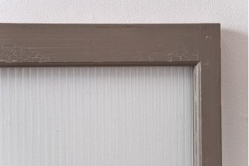 ペイント家具　シャビーシックな風合いのフィックス窓2枚セット(明かり取り、はめ殺し窓、建具)(1)