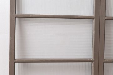 ペイント家具　シャビーシックな風合いのフィックス窓2枚セット(明かり取り、はめ殺し窓、建具)(1)
