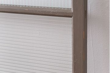 ペイント家具　シャビーシックな風合いのフィックス窓2枚セット(明かり取り、はめ殺し窓、建具)(1)