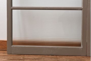 ペイント家具　シャビーシックな風合いのフィックス窓2枚セット(明かり取り、はめ殺し窓、建具)(1)