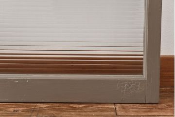 ペイント家具　シャビーシックな風合いのフィックス窓2枚セット(明かり取り、はめ殺し窓、建具)(1)