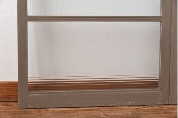 ペイント家具　シャビーシックな風合いのフィックス窓2枚セット(明かり取り、はめ殺し窓、建具)(1)