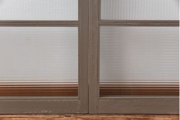 ペイント家具　シャビーシックな風合いのフィックス窓2枚セット(明かり取り、はめ殺し窓、建具)(1)