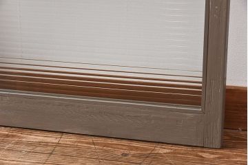 ペイント家具　シャビーシックな風合いのフィックス窓2枚セット(明かり取り、はめ殺し窓、建具)(1)
