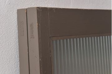 ペイント家具　シャビーシックな風合いのフィックス窓2枚セット(明かり取り、はめ殺し窓、建具)(1)
